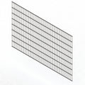 Doppelstabmatten-Set, Höhe 1.63 m – Säulen zum Einbetonieren inkl. Sockelbrett und Befestigungsmaterial