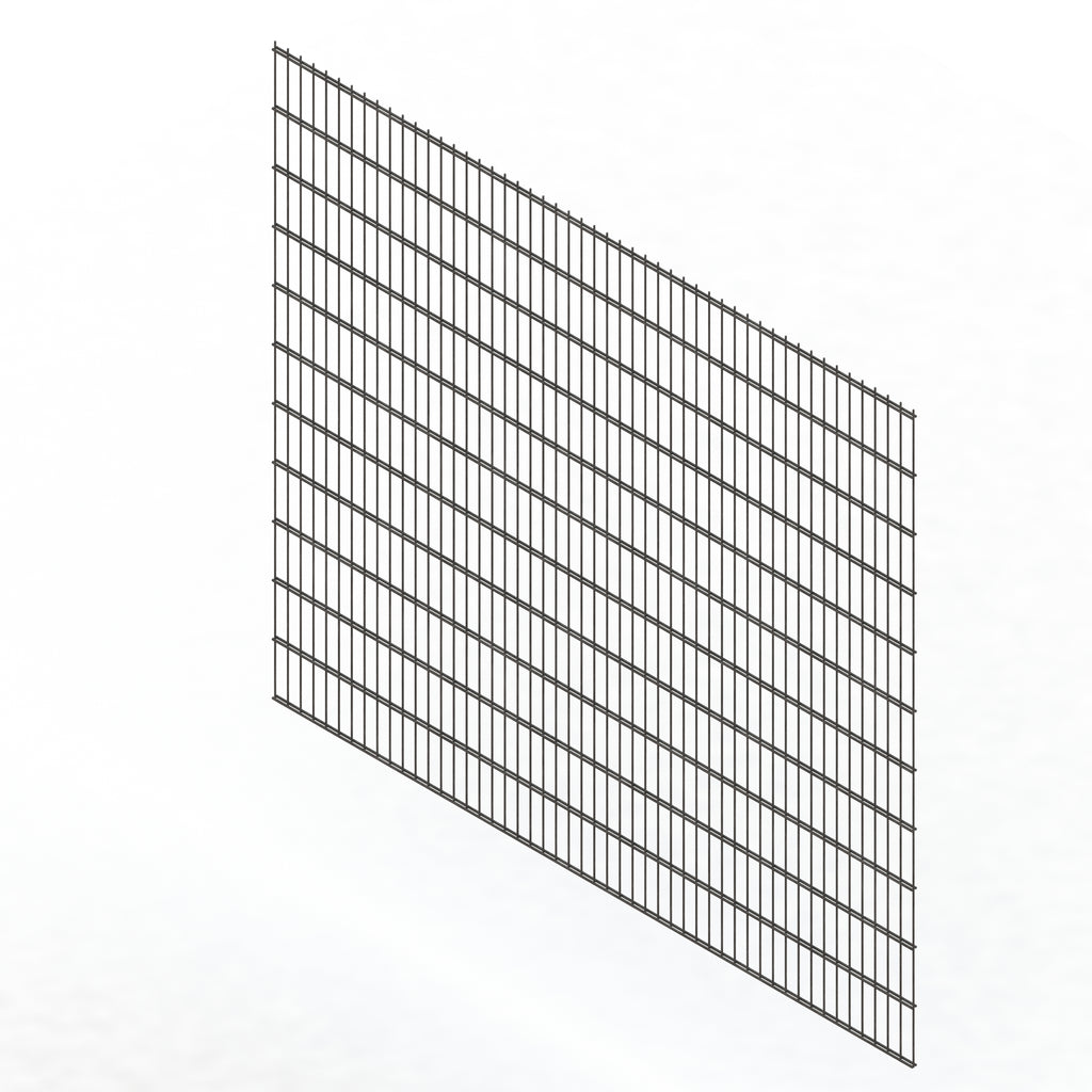 Doppelstabmatten-Set, Höhe 2.23 m – Säulen mit Dübelplatten inkl. Befestigungsmaterial